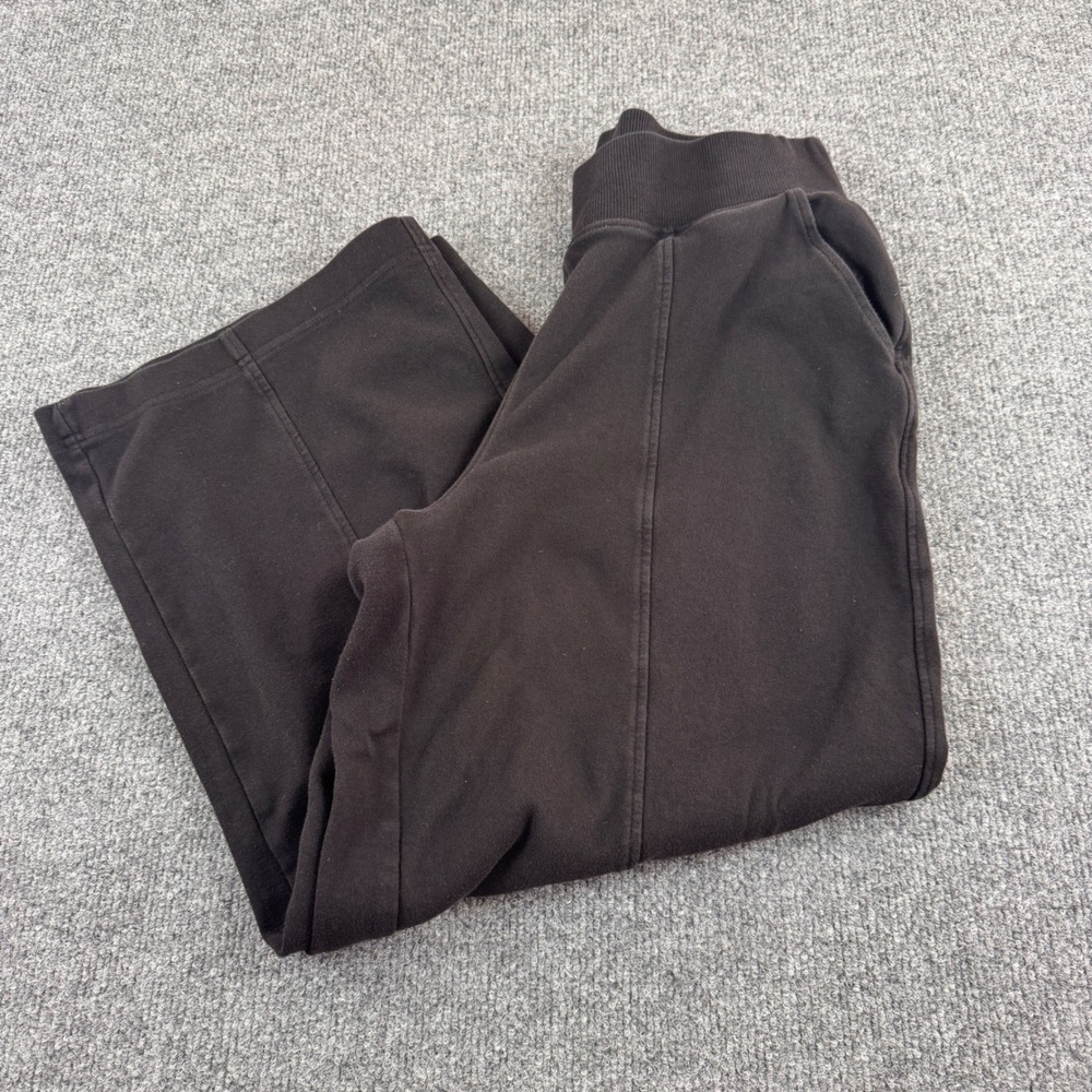 Pact Wide Leg Crop Pants Women Small Black Excellent Organic Cotton Lounge